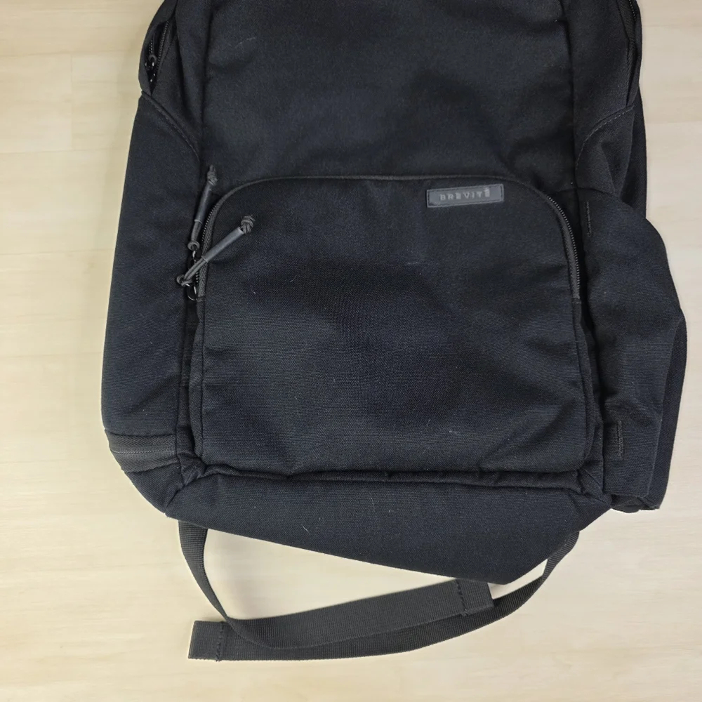 Brevite Everyday Backpack Triple Black Laptop‎ READ